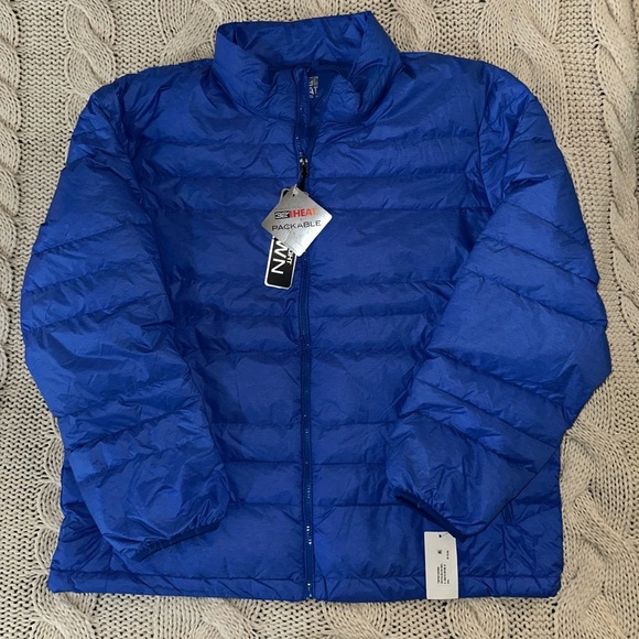 32 degrees heat men’s packable puffer jacket - Picture 1 of 5